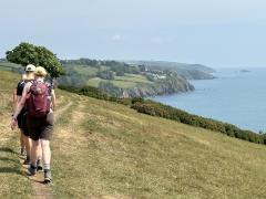 Looking towards Dartmouth - it's round the corner after the second last headland. The far headland is Froward Point - we walked that section in October 2023